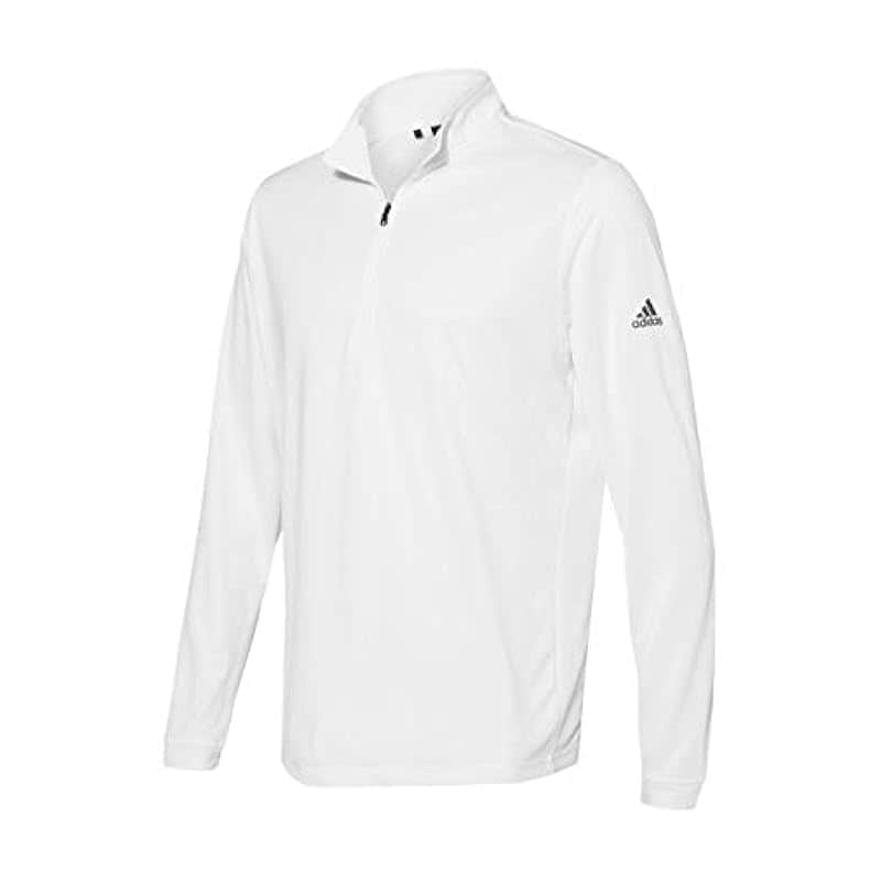 Adidas Men's Lightweight Quarter-Zip Pullover - White, Medium (A401)