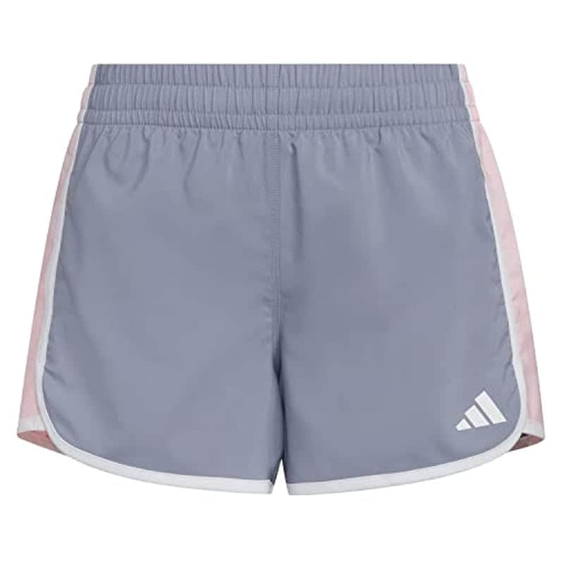 adidas Girls' Elastic Waistband Colorblock Woven Shorts – Ice Mint Multi