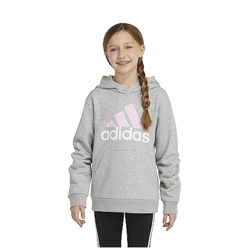 adidas Girls' Long Sleeve Graphic Fleece Hoodie - Athletic Comfort