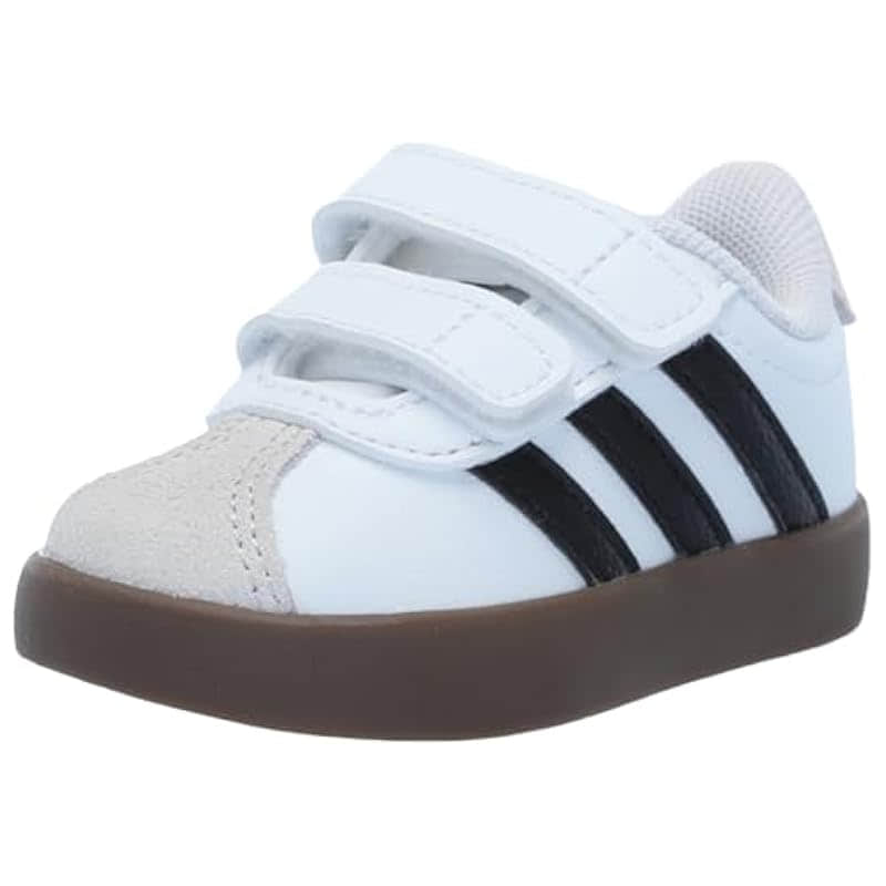 adidas Kids VL Court 3.0 Sneaker - White/Black/Grey | Unisex Toddler