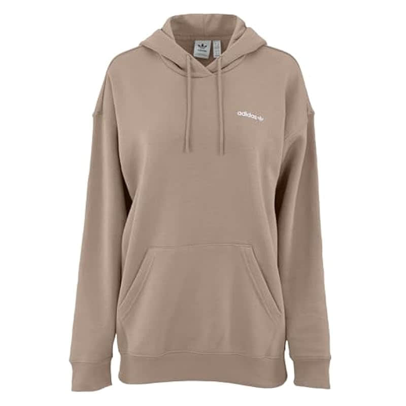 adidas Women's Boyfriend Hoodie - Chalk Brown/White | Athletic Pullover