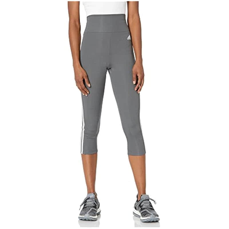adidas Women's Designed 2 Move High-Rise 3-Stripes 3/4 Sport Tights