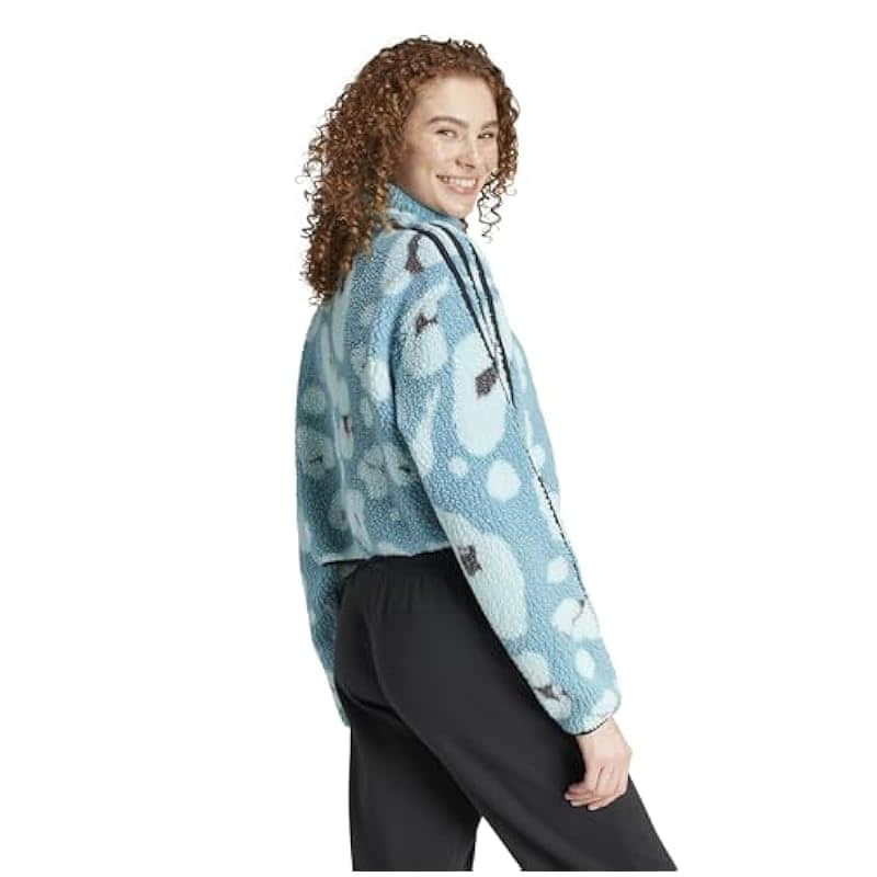 adidas Women's Essentials 3-Stripes Animal Print Sweatshirt