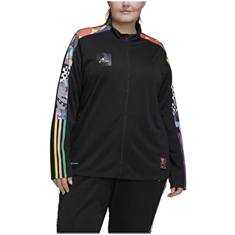 adidas Women's Plus Size Pride Tiro 21 Track Jacket - Stylish & Breathable